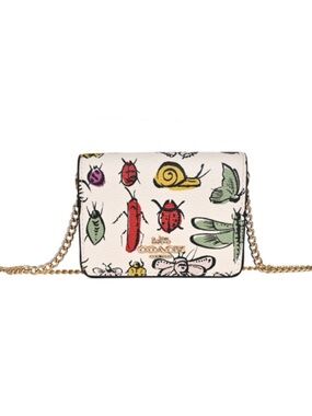 Coach Mini Wallet on Chain with Creature Print